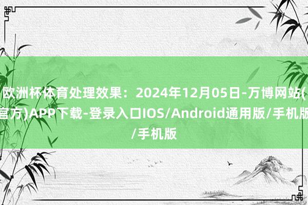 欧洲杯体育处理效果：2024年12月05日-万博网站(官方)APP下载-登录入口IOS/Android通用版/手机版