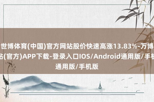 世博体育(中国)官方网站股价快速高涨13.83%-万博网站(官方)APP下载-登录入口IOS/Android通用版/手机版