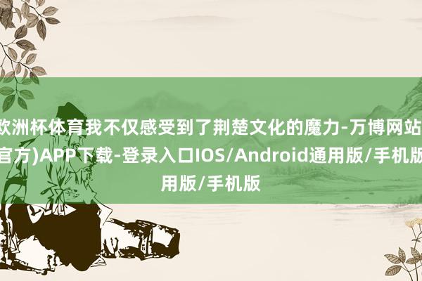 欧洲杯体育我不仅感受到了荆楚文化的魔力-万博网站(官方)APP下载-登录入口IOS/Android通用版/手机版