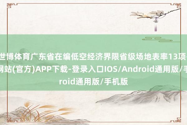 世博体育广东省在编低空经济界限省级场地表率13项-万博网站(官方)APP下载-登录入口IOS/Android通用版/手机版