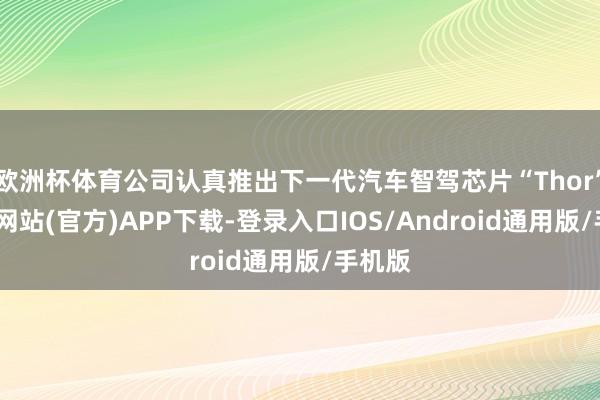 欧洲杯体育公司认真推出下一代汽车智驾芯片“Thor”-万博网站(官方)APP下载-登录入口IOS/Android通用版/手机版